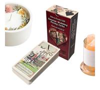 Cartas del Tarot para principiantes - Acento de boda bávaro, herramienta de 78 piezas con aspecto clásico, capa de resina con construcción duradera, característica compacta de estilo de cubierta,