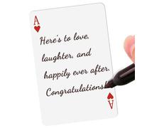 Cartas en blanco como alternativa al libro de invitados de boda, cartas de juego personalizadas, libro de firma de boda, tarjeta de fiesta de compromiso, regalo de boda personalizado, recuerdo único