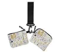 Cartas griegas antiguas para mujer, carteras pequeñas y portátiles para tarjetas de crédito, monedero con cremallera bolsillo para monedas, 2 paquetes