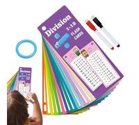 Cartas matemáticas para el aprendizaje - 15 cartas de ejercicios reutilizables con bolígrafo | Juego educativo interactivo para estudiantes de primaria, niños y educación de aprendizaje