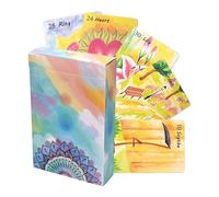 Cartas Para Principiantes | Accesorios Para Los Juegos De Mesa - Juegos De Cartas Con Papel Acuarela Para Noches Familiares,Para Hombres Niños Niñas Jóvenes Adolescentes Esposa Esposo Hijo Hija
