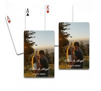 Cartas personalizadas alternativa al libro de invitados de boda - Baraja de póquer de fotos personalizada con tu imagen en la parte posterior - Decoración única de boda y regalo de recuerdo para