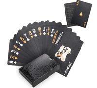 Cartas Poker, Baraja Poker, Cartas de Poker Profesionales Negras de Plástico, Baraja Poker Impermeable, 54 Cartas, Cartas de Poker Profesional, Plastic Waterproof Playing Cards