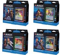 Magic The Gathering Doctor Who Commander Deck Bundle - Includes All 4 Decks (1 Masters of Evil, 1 Blast from The Past, 1 Timey-Wimey, y 1 Paradox Power Deck Set)