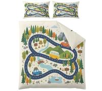 Carte aventure - Juego de cama para cama individual, 140 x 200 cm, para