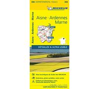 Carte Départementale Aisne, Ardennes, Marne: Straßen- und Tourismuskarte 1:150.000: 306