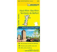 Carte Départementale Haut-Rhin, Bas-Rhin, Territoire de Belfort: Map