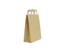 Carte Dozio - Shopper en Kraft Color Habana, mango plano, F.To Cm 27+12 X 37, cf 25 uds