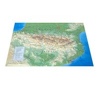 Carte en Relief Des Pyrénées . 1/800 000