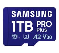 CARTE MEMORIA SAMSUNG 1 To MICRO SD PRO PLUS 2023 con adaptador SD 4K clase 10 Lectura 180 Mo/s Escritura 130 Mo/s MB-MD1T0SA/EU