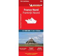 Carte Nationale France Nord / Frankrijk Noord: Wegenkaart Schaal 1: 1.000.000: 724
