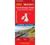 Carte Nationale Grande-Bretagne, Irlande 2024: wegenkaart Schaal 1 : 1.000.000: 713