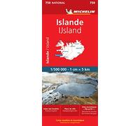 Carte Nationale Islande / Ijsland: Wegenkaart Schaal 1 : 500.000: 750