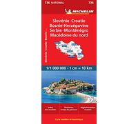 Carte Nationale Slovénie, Croatie, Bosnie-Herzégovine, Serbie, Monténégro, Ex. Rep. Youg. De Macédoi: 736