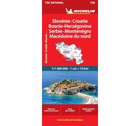 Carte Nationale Slovénie, Croatie, Bosnie-Herzégovine, Serbie, Monténégro, Ex. Rep. Youg. De Macédoi: 736