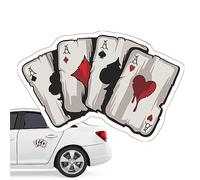 Carte | Pegatina para tarjeta de póker creativa, cubierta reflectante de PVC para arañazos de coche - Decoración exterior del coche para puerta del coche