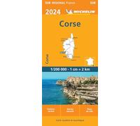 Carte Régionale Corse 2024: wegenkaart schaal 1:200.000: 528