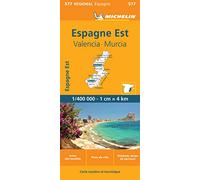 Carte Régionale Espagne Est : Valencia, Murcia: Valencia, Murcia : carte routière et touristique: 577
