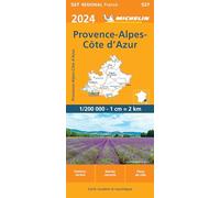 Carte Régionale Provence-Alpes-Côte d'Azur 2024: wegenkaart schaal 1:200.000: 527