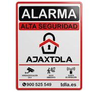 Cartel alarma. NO PARECE REAL, LO ES. Cartel Zona Videovigilada - Señal Aviso Policia - Carteles Disuasorios - Interior Y Exterior - Placa alarmas videovigilancia 28X21CM (NARANJA, 28x21)