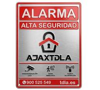 Cartel alarma. NO PARECE REAL, LO ES. Cartel Zona Videovigilada - Señal Aviso Policia - Carteles Disuasorios - Interior Y Exterior - Placa alarmas videovigilancia 28X21CM (ROJO, 28x21)