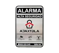 Cartel alarma. NO PARECE REAL, LO ES. Cartel Zona Videovigilada - Señal Aviso Policia - Carteles Disuasorios - Interior Y Exterior - Placa alarmas videovigilancia 28X21CM (NEGRO, 14x9)