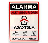 Cartel alarma. NO PARECE REAL, LO ES. Cartel Zona Videovigilada - Señal Aviso Policia - Carteles Disuasorios - Interior Y Exterior - Placa alarmas videovigilancia 28X21CM