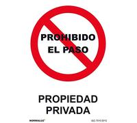 Cartel Archivo 2000 "PROHIBIDO EL PASO PROPIEDAD PRIVADA" Polipropileno 32 x 30 cm