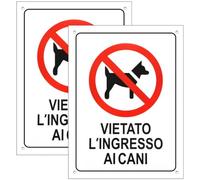 Cartel Area PROHIBIDO L'INGRESSO AL PERI 2 PIEZAS - 20x30 cm - PVC Ultra Resistente - Agujeros preperforados - Impermeables - No se deforma fácilmente (cartel-22)