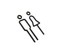 Cartel Aseos Conjunto de figuras de letrero de baño for hombre y mujer, pegatinas simples for WC, símbolo de baño, signo 3D for oficina, centro comercial, parques, restaurante, Hotel Cartel BañO(Black