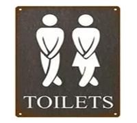 Cartel Aseos Hombre Señora Divertido WC Cartel de Metal Placa Inodoro Lata KTV Bar Tienda Baño Decoración Pared Mural del Hogar 8 X 12 Pulgadas(7)