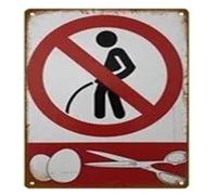 Cartel Aseos Hombre Señora Divertido WC Cartel de Metal Placa Inodoro Lata KTV Bar Tienda Baño Decoración Pared Mural del Hogar 8 X 12 Pulgadas para Puerta(4)