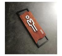 Cartel Aseos Letreros de puerta baño for dormitorio, letrero madera imitación for inodoro, placa número casa, pegatina pared for Wc, dirección señalización for para Puerta(MEN-01,8x25cm)