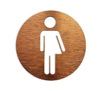 Cartel Aseos Letreros personalizados for baño de todos los géneros, letrero for puerta inodoro, placas, tablero aluminio compuesto for WC, dorado y plateado para la Pared(Gold 2,14x14cm)