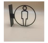 Cartel Aseos Placa for inodoros Señalización for baños de hombres y mujeres Señalización for baños de WC de hotel Recordatorio de baños de montaje lateral Señalización for baños públicos(Color:2)