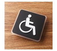 Cartel Aseos Señales de baño, señales recordatorio en cuclillas, placa puerta WC, señalización acrílica, pegatina, placas, marca logotipo para la Pared(C)