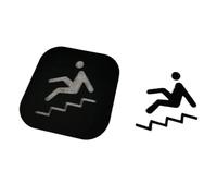 Cartel Baño Letreros for inodoros, inodoro en cuclillas, letrero recordatorio hueco, placa de puerta, recordatorios cálidos, indicadora, for baño(17,12cm x 12cm)