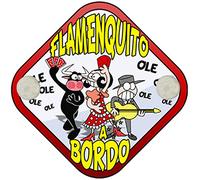 Cartel bebé a bordo Flamenquito a bordo Olé Olé