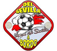 Cartel bebé a bordo hincha del Sevilla a bordo