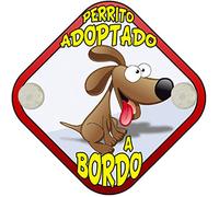 Cartel bebé a bordo perrito adoptado a bordo perro a bordo