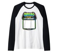 Cartel Bruh It's My 6th Birthday Party para mi Camiseta Gamer Gaming 6 Camiseta Manga Raglan