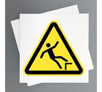 Cartel Caida Distinto Nivel Pack 2ud de 19x19 cm Señal Advertencia Riesgo Caidas - Seguridad Industrial y EPIS (Caída Distinto Nivel)