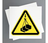 Cartel Carga Suspendida Pack 2ud de 19x19 cm Señal de Advertencia Peligro - Seguridad Industrial y EPIS (Carga Suspendida)