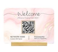 Cartel Código QR Acrílico Personalizado, Display Multi QR Personalizado para Escanear para Pagar, Redes Sociales, Cartel Contraseña WiFi Personalizados para Pequeña Empresa Café Restaurante Boutique