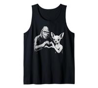 Cartel con forma de corazón con forma de corazón de Pie Grande de Chihuahua, amante de los perros Camiseta sin Mangas