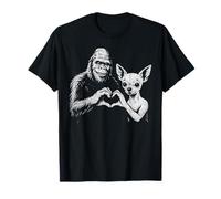Cartel con forma de corazón con forma de corazón de Pie Grande de Chihuahua, amante de los perros Camiseta