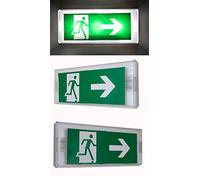 Cartel con luz de emergencia para salida de emergencia, 220.00V