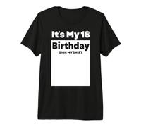 Cartel con Texto «Es mi cumpleaños número 18», mi Camisa, 18 años, niños y niñas Camiseta Premium