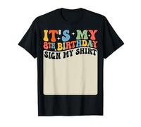 Cartel con texto «Es mi octavo cumpleaños», mi camisa, bonita fiesta de 8 años Camiseta