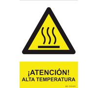 Cartel con tintas UV ¡Atención! Alta Temperatura SEKURECO skrc